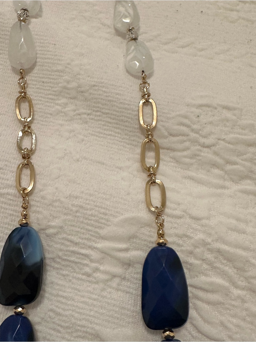 Elegant blue agate", "quartz", "statement
necklace", - Picture 8 of 10